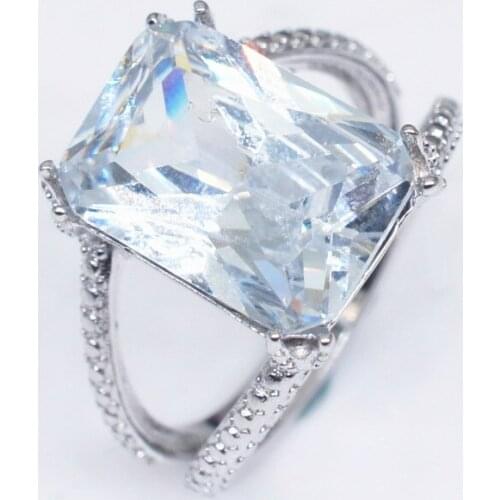 Womens S925 Silver AAA Zircon Ring Engagement Wedding Gift Jewelry Ring Wholesale