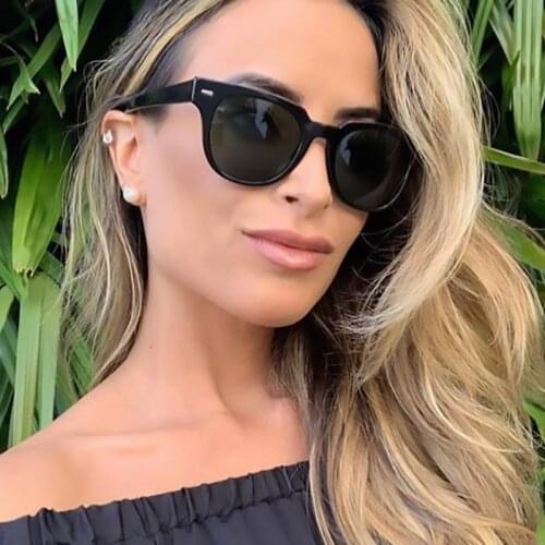 Cat Eye Shades For Women Designer Sunglasses Women High Quality Elegant Sexy Street Shades Big Oval Round Glasses Oculos