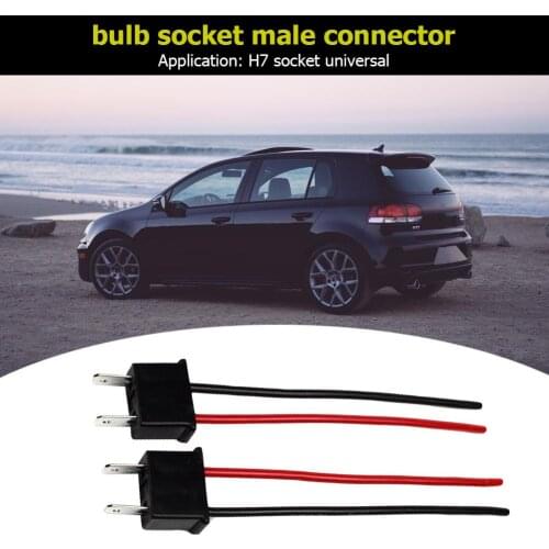 2pcs H7 Socket Wiring Harness Female Long Life Durable Plug and Play Wirefor Connector Pig Tail for Car Fog Headlight 12.5cm