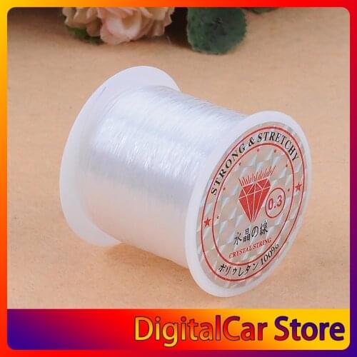 40m(43Yard) Flat Elastic Crystal Stretch String Polyester Cord for Jewelry Making Bracelet Beading Thread Craft Accessories