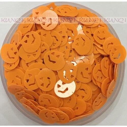 1200pcs/2000pcs/lot 10*10mm Halloween Pumpkin Loose Sequins Beautiful Crafts for Sewing/Webbing Diy Accessory Kids DIY Orange