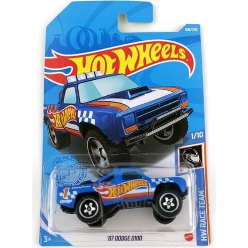 2021-168 Hot Wheels Cars 87 DODGE D100 1/64 Metal Diecast Cars Collection Kids Toys Vehicle For Gift