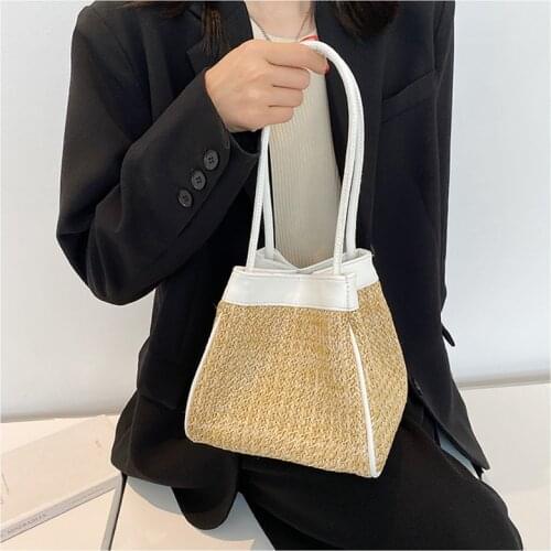 2021 New Fashion Womens hobo Bag Straw Woven Bucket Bags Underarm Bags trendy Handbags and Purses shoulder messenger bag