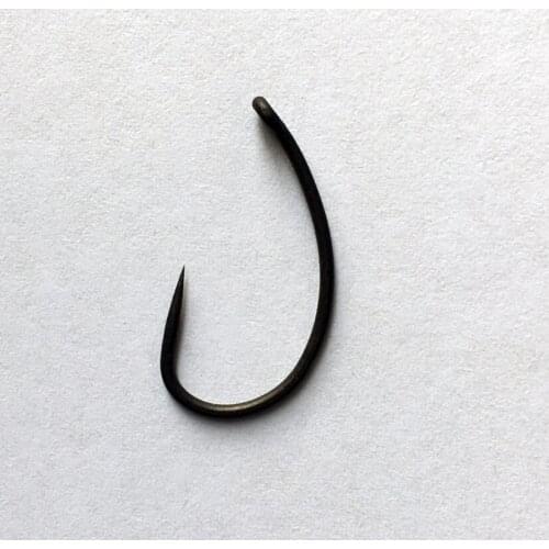 50PCS Wise Tackle Barbless Matt Black Coated Hooks - Curve Shank Gripper Style-Carp Fishing Hooks / Fishhooks