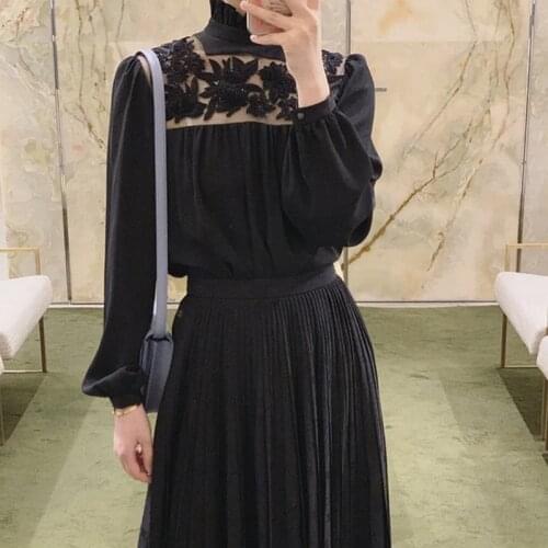 Женские черные рубашки AKSAYA MATI China At AliExpress