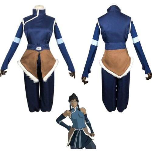 Anime Avatar The Legend of Korra Cosplay Costumes Pro-Bender Korra Thicker Uniform Suits For Women Men Halloween Carnival Party