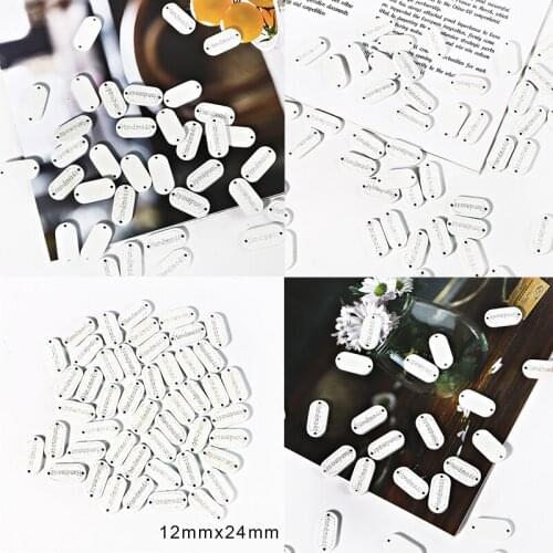 White Ellipse Letter Wooden Buttons for Handwork for Clothing Scrapbooking Crafts DIY Sewing Accessories Button Decoratives