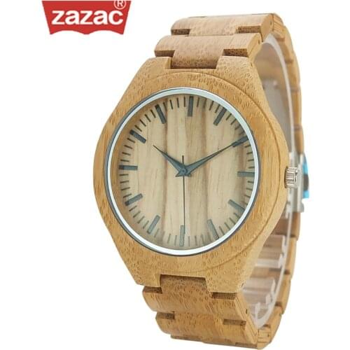 ZAZAC Wooden Quartz Watches Casual Fashion Leather Wood Watch reloj masculino Mens Watch Wooden Wristwatch GIFT WATCHES