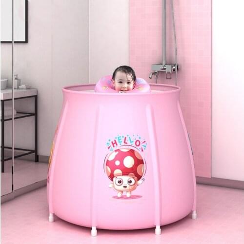Babyinner Baby Bathtub Foldable Large Capacity Adult and Baby Bath Barrel Comfortable Household Insulation Adult Tub