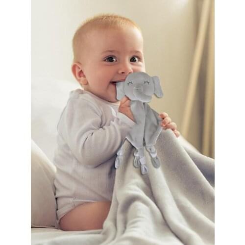 Baby Velvet Rabbit Sleeping Dolls Elephant Rabbit Baby Lovey Stuffed Plush Security Blanket for Thanksgiving Day Newborn Soft