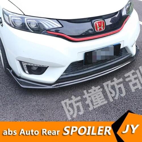 For Honda FIT JAZZ Body kit spoiler 2014-2017 For Honda FIT ABS Rear lip rear spoiler front Bumper Diffuser Bumpers Protector