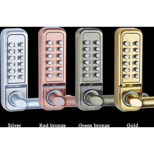Waterproof Mechanical Digital Door Lock Handle Code Keypad Password Garden Gate Lock Wooden door Lock Dustproof