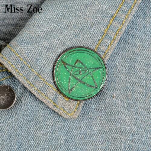 The Call of Cthulhu Enamel Pin COC TRPG Adventure Game Brooches for Bag Clothes Lapel Pin Pentagram Badge Jewelry Gift Friends