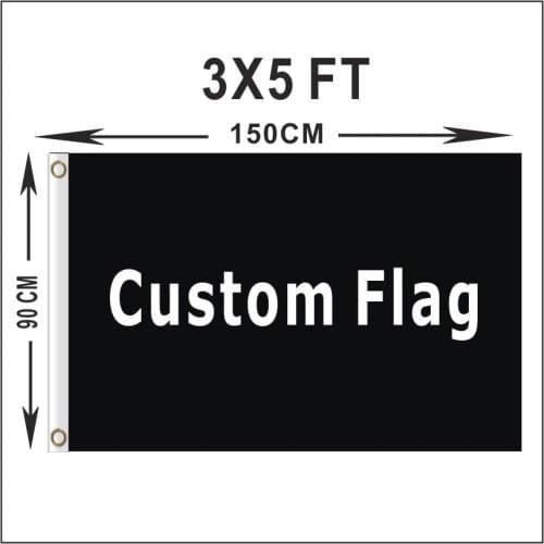 Custom flag 150X90 cm (3x5FT) 100D polyester we design any logo any color decoration home client flag banner