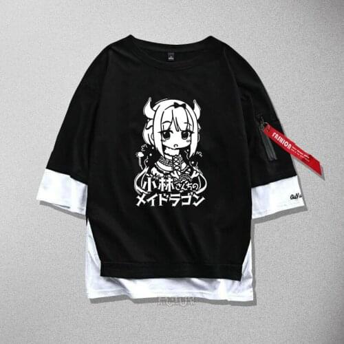 New Miss Kobayashis Dragon Maid cosplay T-Shirt KannaKamui Toru cotton Ribbon unisex Men women T Shirt T op Tees