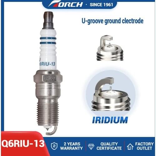 Hot Sale High Quality Auto Spark Parts Torch Iridium Spark Plug Q6RIU-13 Powerful Energy