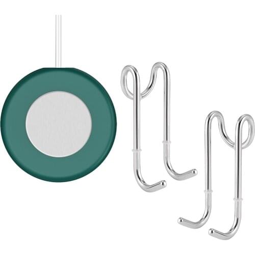 Hot YO-2-Pack Shower Door Hooks, Over Door Hooks for Bathroom Frameless Glass Shower Door & 1x Coffee Warmer for Desk