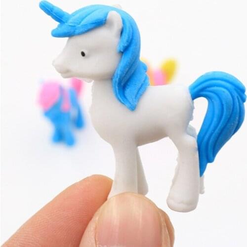 Jonvon Satone 18 Pcs Creative Cartoon Unicorn Cute Animal Eraser Rubber Student Stationery Learning Supplies Wholesale Factory