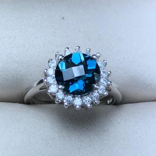 Classic style 925 silver fine topaz ring, polishing level is high