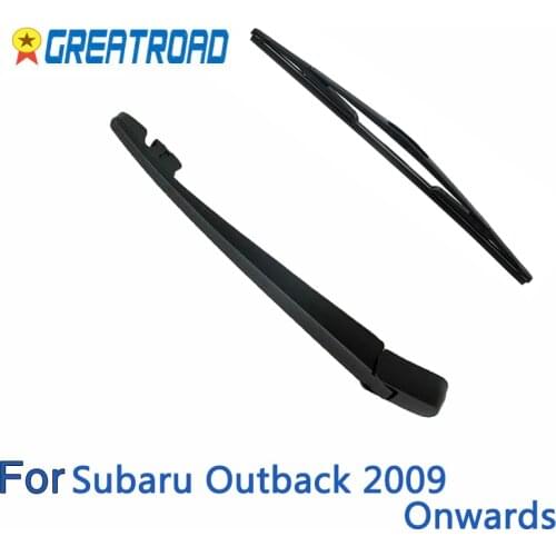 Wiper 14" Rear Wiper Blade & Arm Set Kit For Subaru Outback 2009 Onwards Windshield Windscreen Rear Window