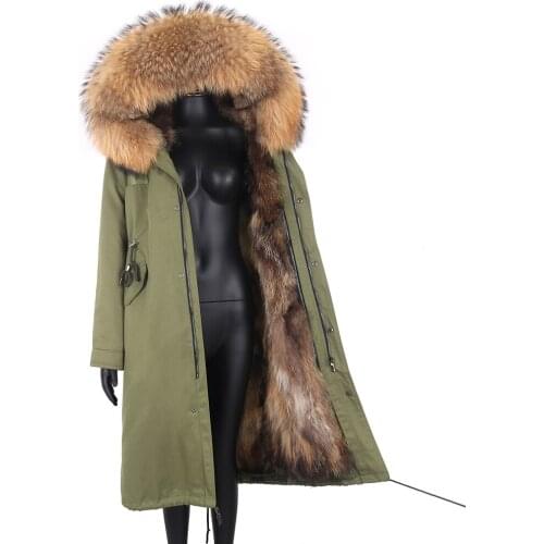 Lavelache Winter Jacket Women Real Fur Coat X Long Waterproof Parka Winter Clothes Womens Coats Winter
