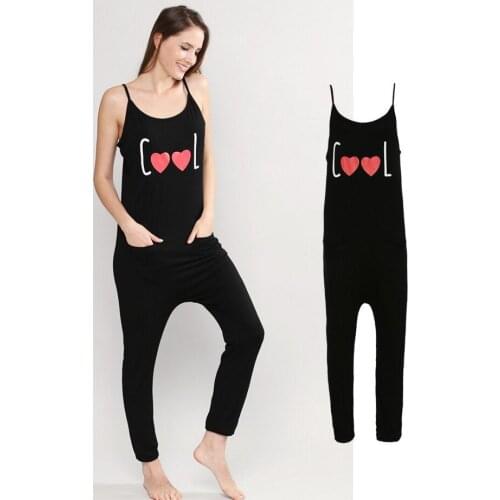 Summer Womans Plus Size Hooded Home Pajamas Love Print Adult Onesie Women Nightwear Jumpsuit Sleepwear