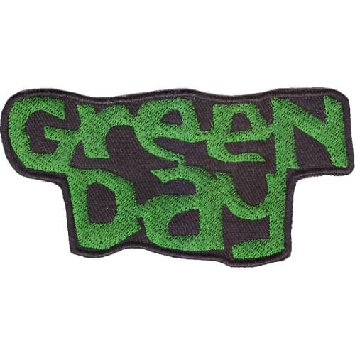 Green day Rock Band Clothes Patch Embroidered Cartoon Iron On Sew On Patches Fabric Applique Motif Decal customizable