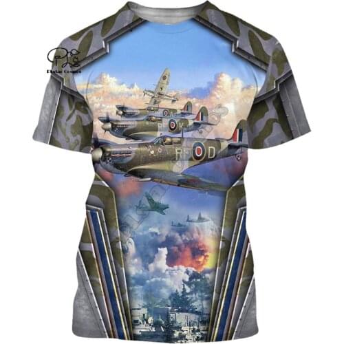 PLstarCosmos 3DPrint Men/Women Unisex Aircrafts Supermarine Spitfir Plan T-shirt Shorts Sleeve Funny Harajuku Streetwear-b3