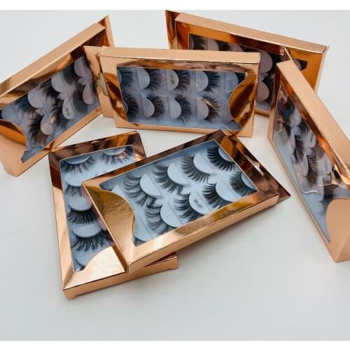 New 5 pairs Multipack 3D soft mink hair hand made false eyelashes fluffy eyelashes natural long makeup tools eyelashes extension