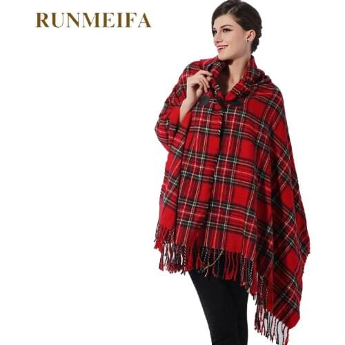 RUNMEIFA Women's Plaid Scarves