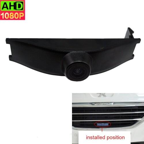 Car Parking Front Emblem logo CCD night vision Camera For 2013 2014 Peugeot 3008 front view positive camera