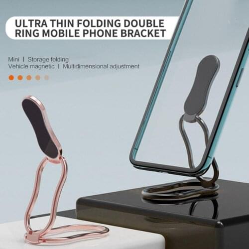 Folding Adjustable Phone Stand Hanging Cellphone Holder Universal Table Bracket Portable Folding Mobile Phone Holder Zinc Alloy