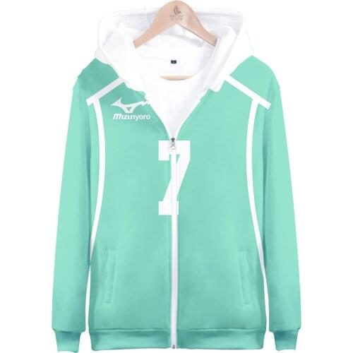 Anime Haikyuu Cosplay Costume Hoodie Sweatshirt Men/women Zipper Hooded Sportswear Oikawa Tooru 3D Volleyball Adult Jackets