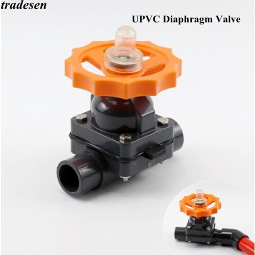 1PC 20-160mm Socket Type PVC Diaphragm Valve Aquarium Fish Tank Adjust Water Valve Garden Irrigation Pipe Connector Tube Adapter