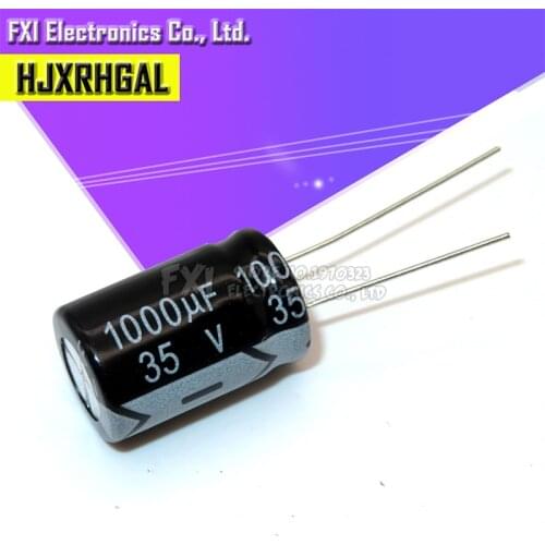 10PCS 35V1000UF 13*21mm 1000UF 35V 13*21 Electrolytic capacitor New original