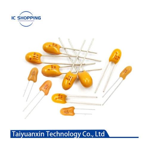 5PCS DIP Tantalum Capacitor 16V 25V 35V 50V 0.1 0.15 0.22 0.33 0.47 1 2.2 3.3 4.7 6.8 10 15 22 33 47 100UF 104 105 106 225 226