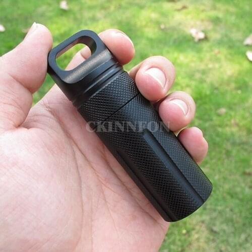 100Pcs/Lot Aluminium Alloy Waterproof Capsule Seal Bottle Outdoor EDC Survival Case Container First Aid Pills Tank