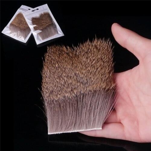 1X Fly Tying Deer Body Hairs Patch Bigger Size 7cm*7cm Elk Body Hair Caddis Dun Dry Flies Spinner Body Fly Tying Materials