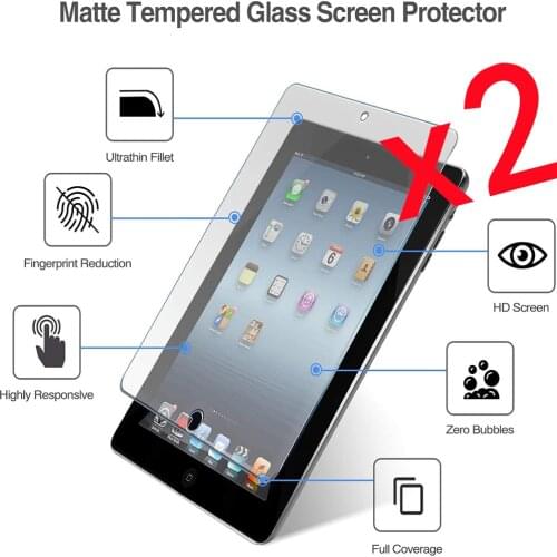 2Pcs Tablet Tempered Glass Screen Protector Cover for Apple Ipad 2/3/4 HD Full Coverage Protective Film
