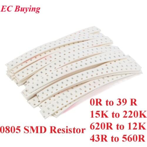 500pcs 0805 SMD Resistors Kit Assorted Kit 5% Sample Kit Sample Bag DIY Kit Electronic Component 25 Values*20pcs