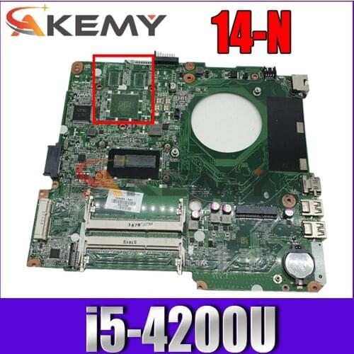 AKemy Laptop motherboard For HP Pavillion 14-N 14-F 14' Inch I5-4200U Mainboard DA0U83MB6E0