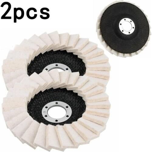 1Pc/2Pcs/5Pcs 5Inch 125mm Round Polishing Wheel Felt Wool Buffing Polishers Pad Buffer Disc For Angle Grinder Polishing Discs