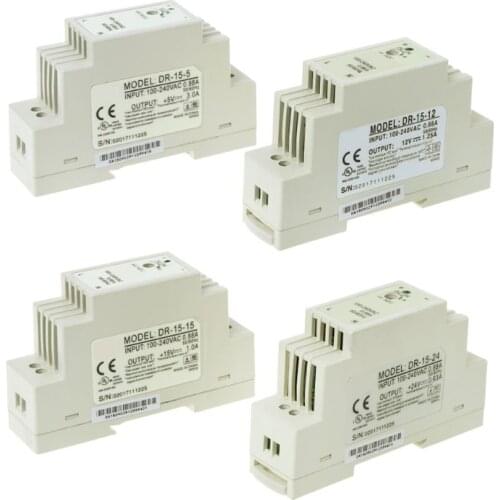 DR-15W Industrial DIN Rail Switching Power Supply 5V 12V 15V 24V