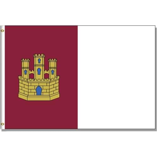 Castilla La Mancha Flag Spain State Flag 3x5FT 150X90CM banner 100D Polyester brass grommets indoor outdoor custom flag