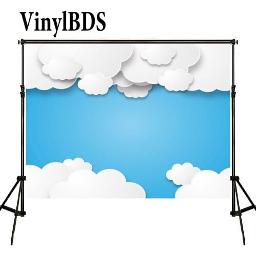 VinylBDS Photo Background Bule Sky Wall Baby Studio White Cloud Background For Photographer