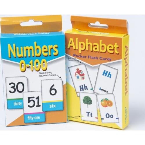 Montessori Materials Card Books A-Z Alphabet English Flash Card 0-100 Numbers Cognitive Cards Math Book Kids Educational Toys