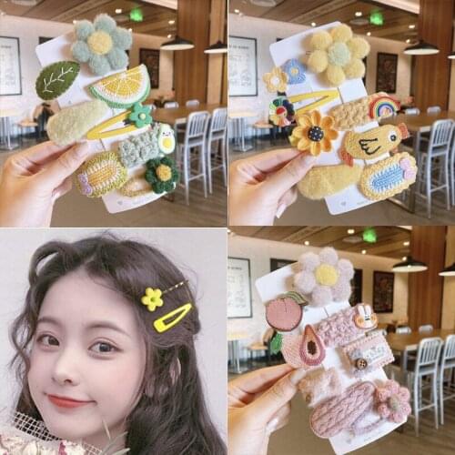 Fashion заколки Sweet Animal Fruit Hairpin Hair Accessories for Women Girls Korean Hair Clips & Pins kawaii Barrettes Headband