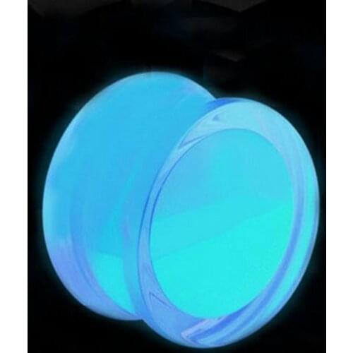 Wholesale 60pcs/lot Mix 6-16mm New Style Acrylic Body Jewelry Glow In the Dark Liquid Ear Flesh Tunnel Plug Fit Gagues