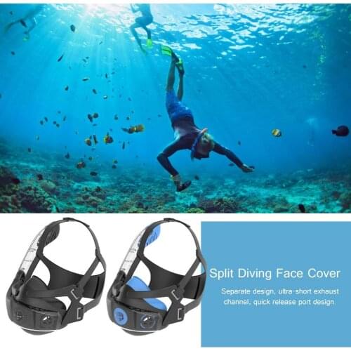 High Qulity Diving Snorkeling Face Cover Full Face Anti Fog Split Diving Face Cover Waterproof for Swimming Underwater Diving