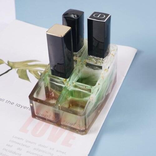 1PCS transparent silicone mold Lipstick storage box mold DIY water drop table decoration silicone mold